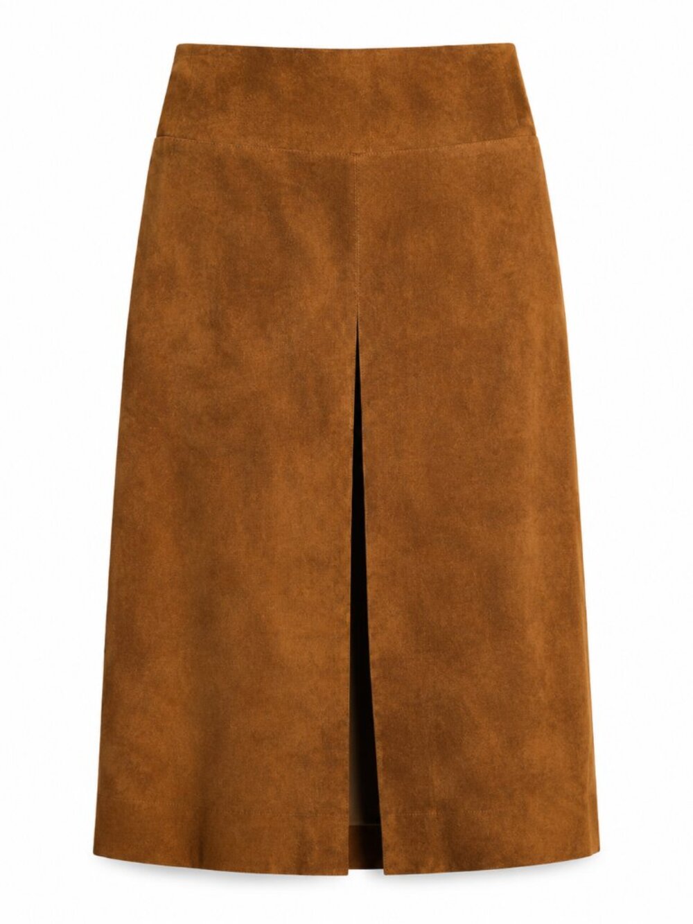 INC International Concepts Brown Genuine Leather Skirt | Size 8 NWOT